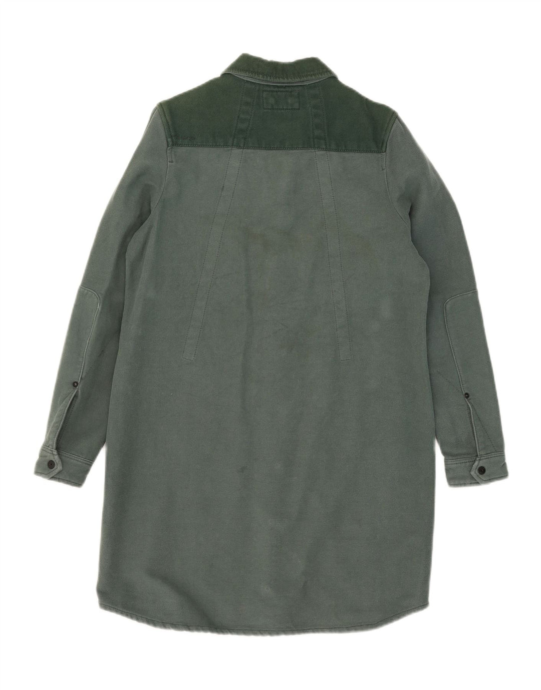 Camisa jeans masculina G-Star pequena de algodão verde