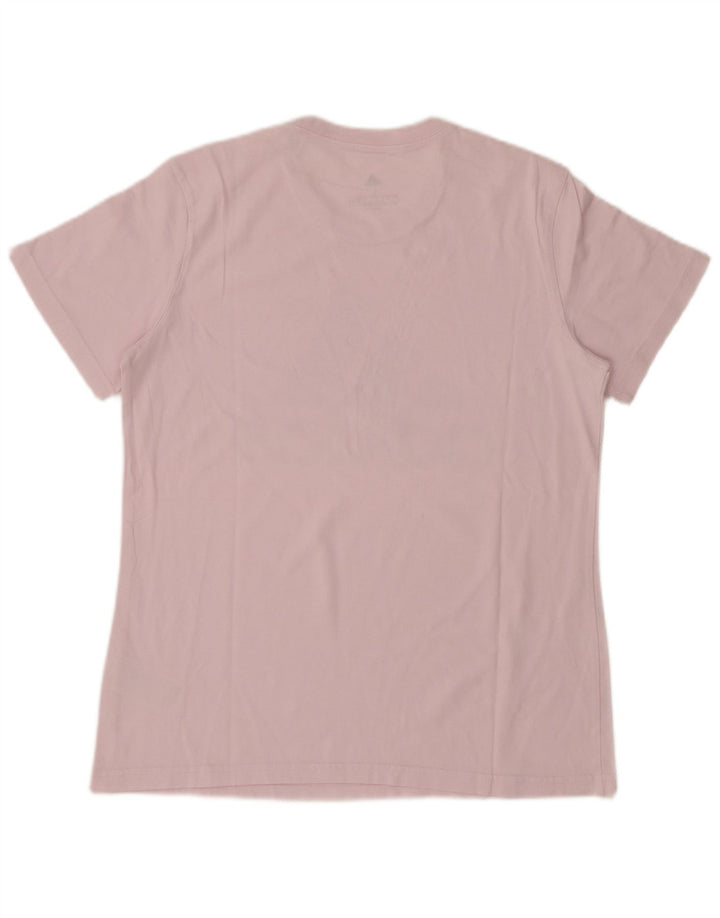 Camiseta feminina ADIDAS com estampa gráfica UK 16/18 grande algodão rosa