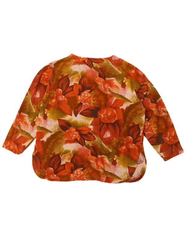 Blusa feminina Newpenny manga 3/4 UK 14 média floral multicolorida