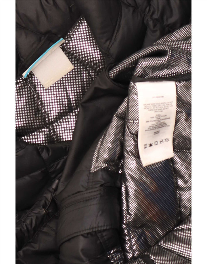 Jaqueta acolchoada masculina Columbia UK 38 médio preto colorblock nylon