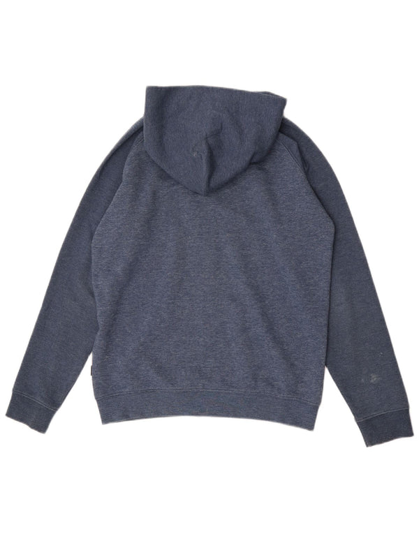 Suéter Quiksilver Boys Zip com capuz 13-14 anos grande azul marinho manchado