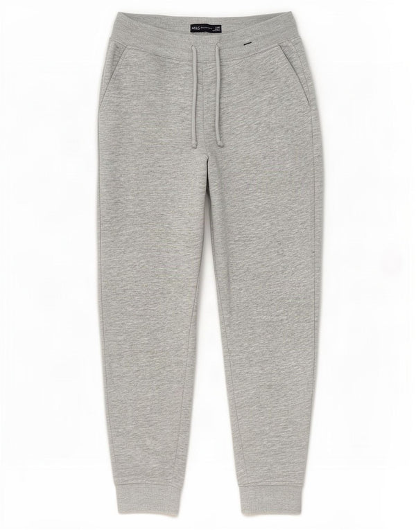 Marks & Spencer Calça de treino feminina Joggers Reino Unido 8 pequeno algodão cinza