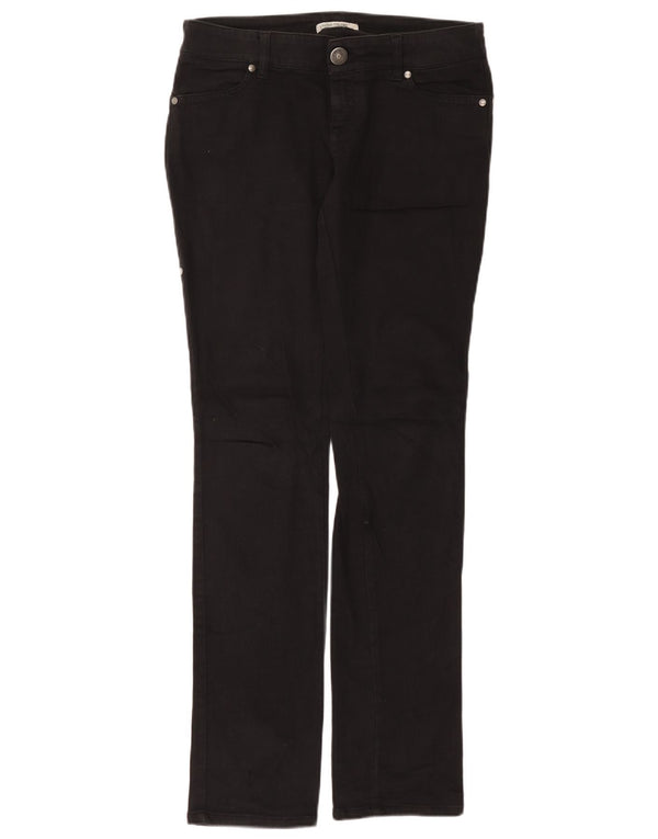 Calça casual feminina Benetton cintura baixa IT 42 médio W30 L34 algodão preto