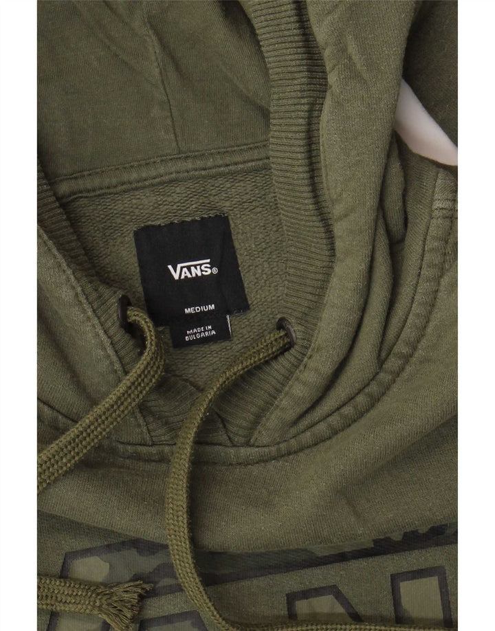 Vans masculino gráfico moletom com capuz médio cáqui algodão
