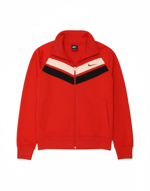 NIKE Mens Tracksuit Top Jacket Médio Vermelho Colourblock Algodão