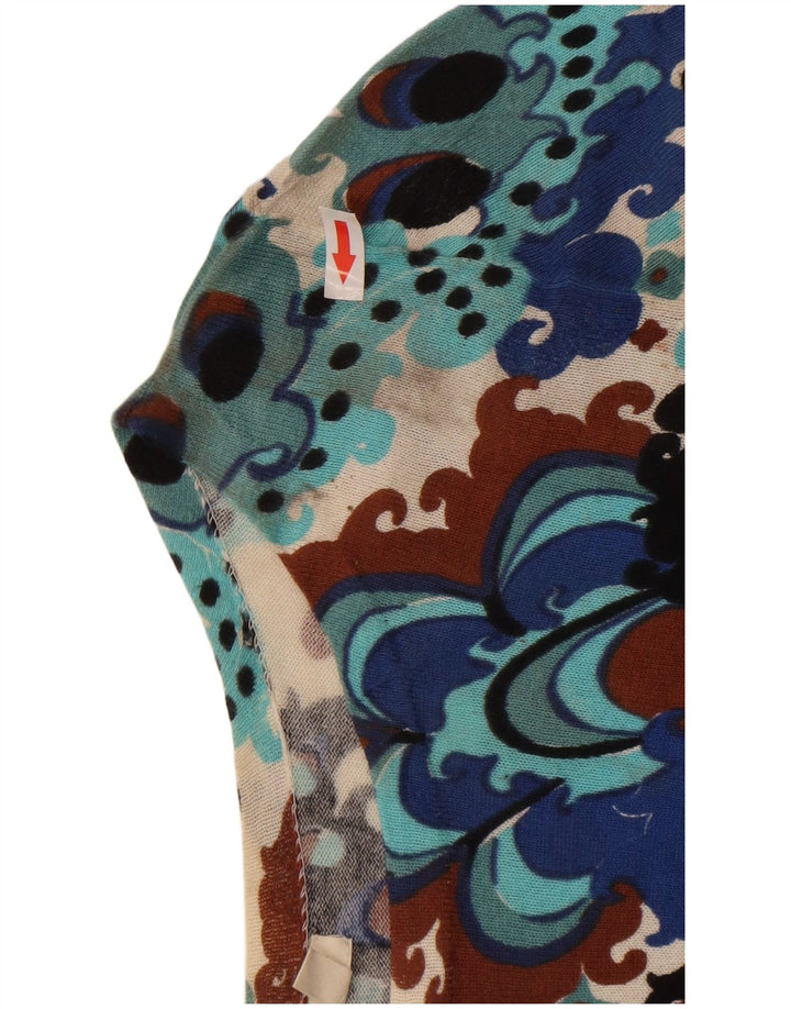 J. Crew Suéter feminino com gola canoa Reino Unido 12 Paisley médio multicolorido