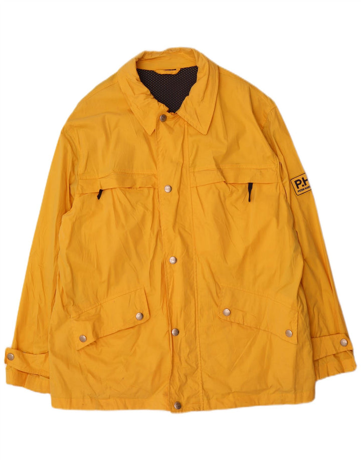 Jaqueta utilitária masculina Peter Hadley IT 50 grande algodão amarelo