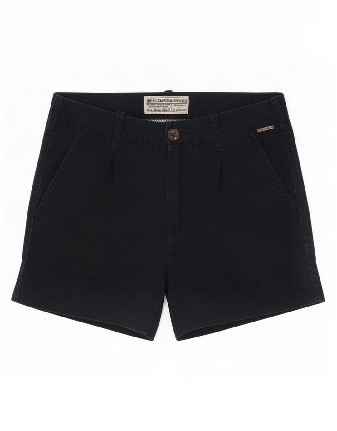 Shorts Chino Feminino Diesel W26 Pequeno Algodão Azul Marinho