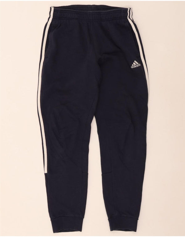 Adidas Mens Treino Calça Joggers Pequeno Algodão Azul Marinho