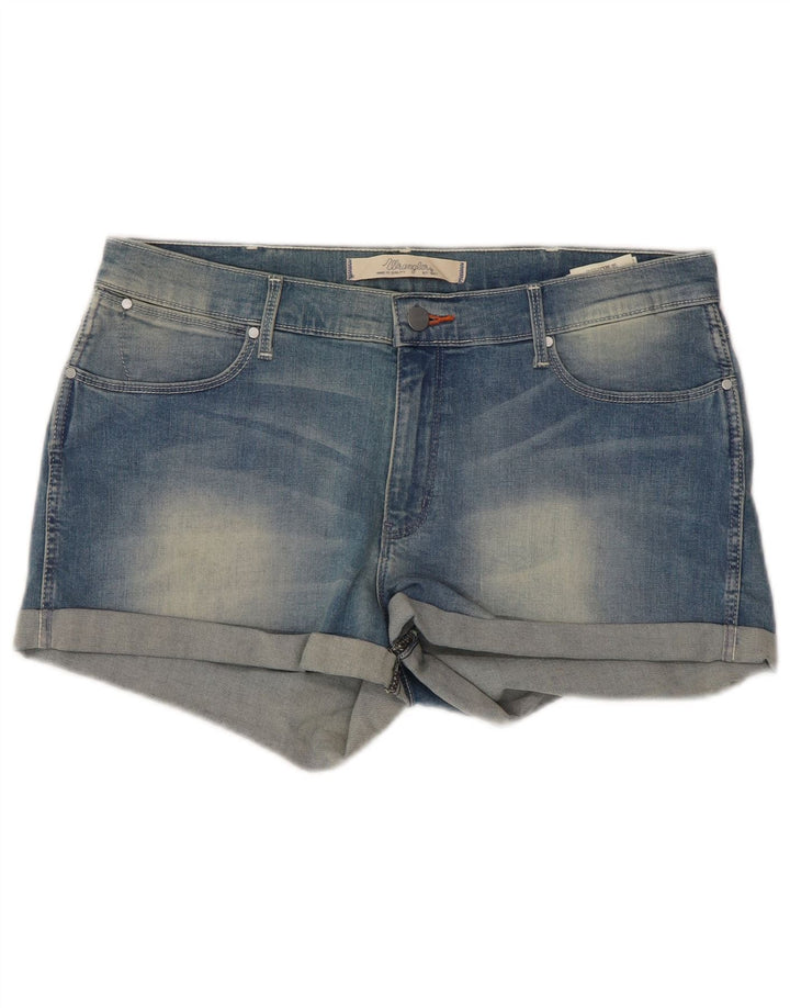 Shorts jeans feminino Wrangler W32 grande algodão azul