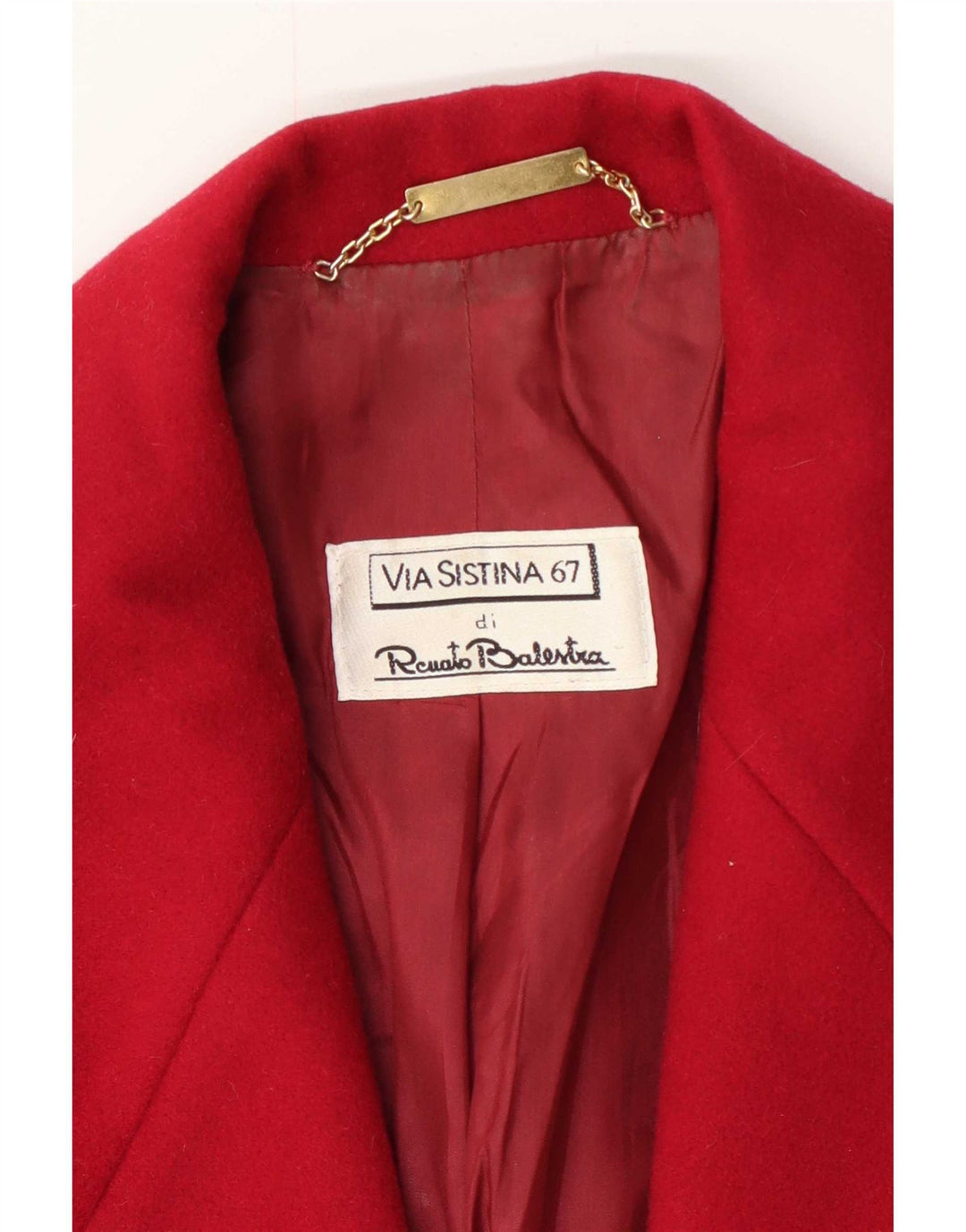 Jaqueta Blazer Renato Balestra Feminina 2 Botões UK 10 Pequena Vermelha