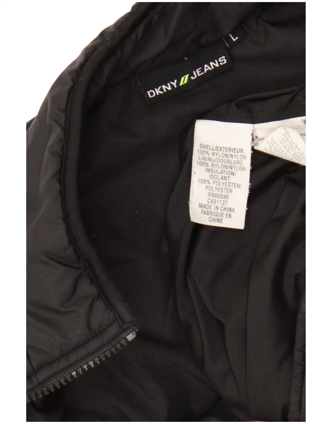 Colete acolchoado Dkny Boys 11-12 anos grande nylon preto