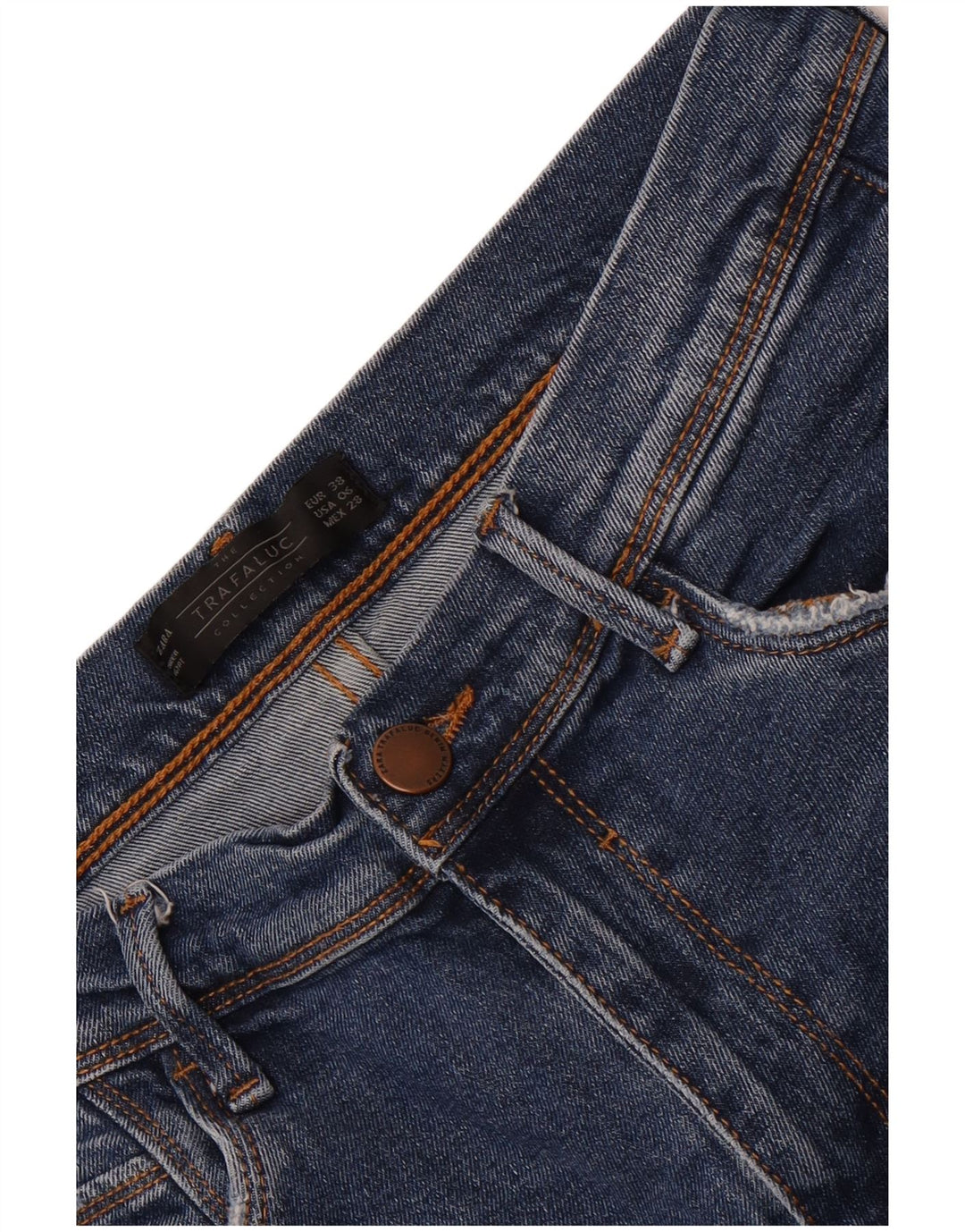 Calça jeans feminina Zara EU 38 pequena W28 L24 azul
