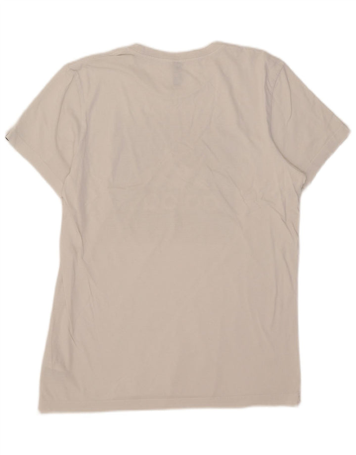 Adidas Mens Graphic T-Shirt Top Médio Algodão Branco
