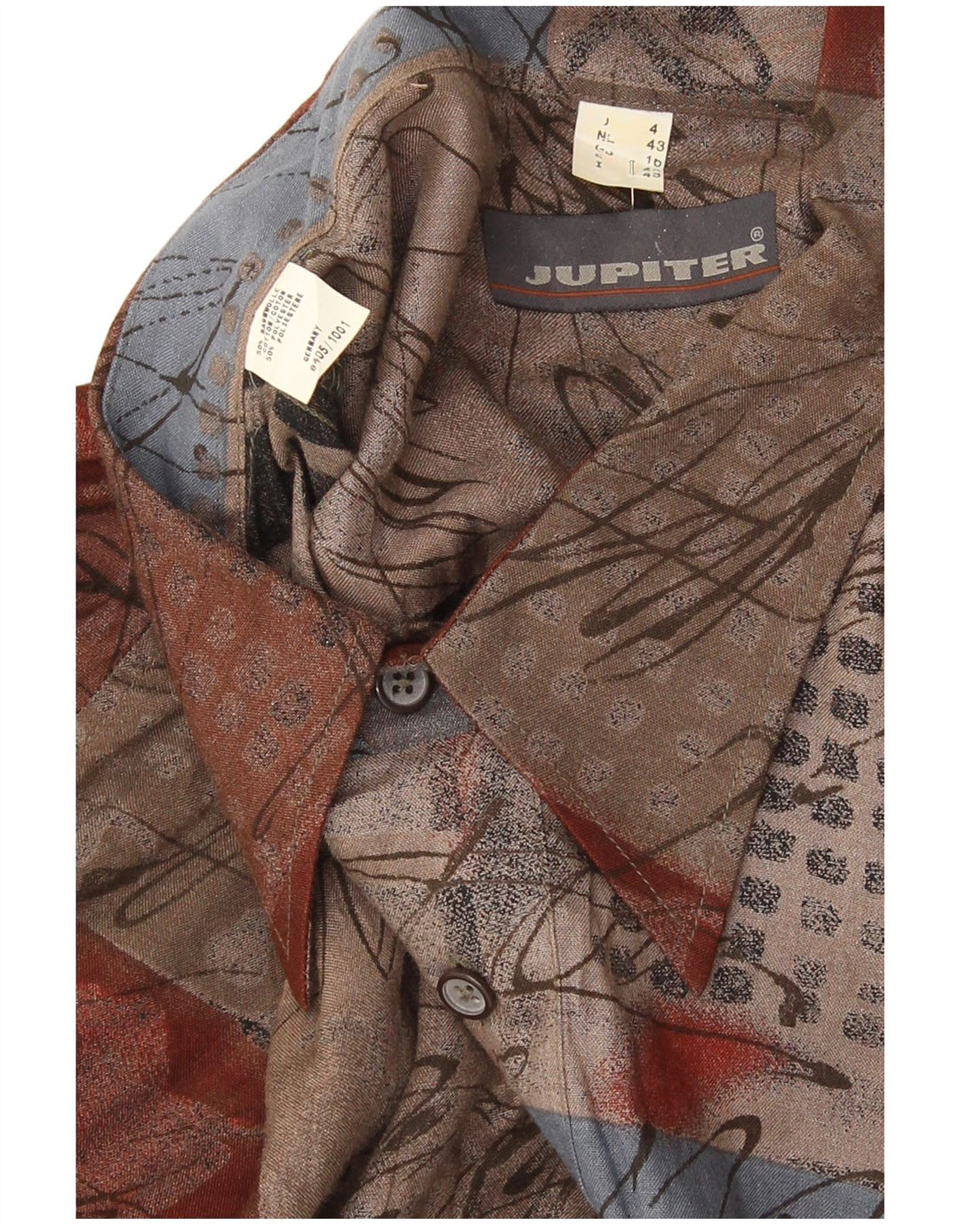 Pulôver masculino Jupiter camisa tamanho 43 grande algodão patchwork multicolorido