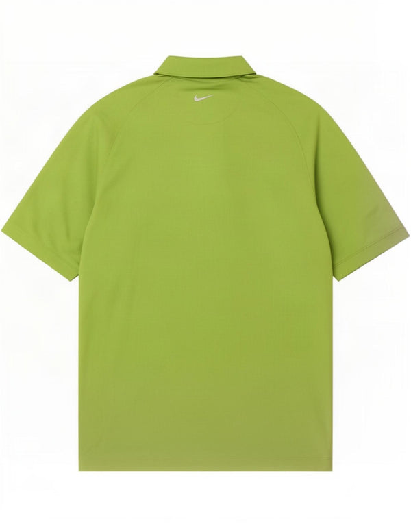 Camisa polo masculina Nike pequena verde colorblock poliéster