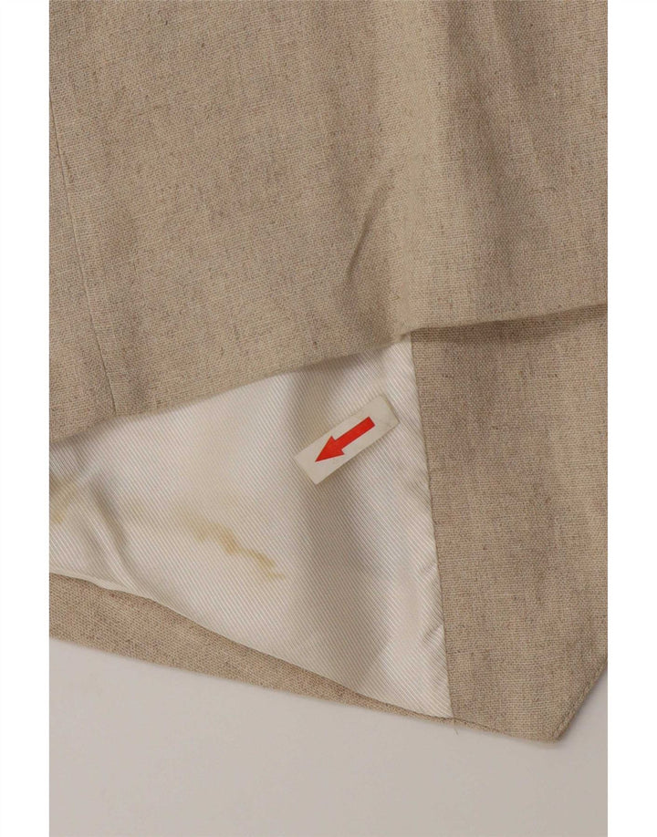 Colete feminino Zara UK 16 grande bege