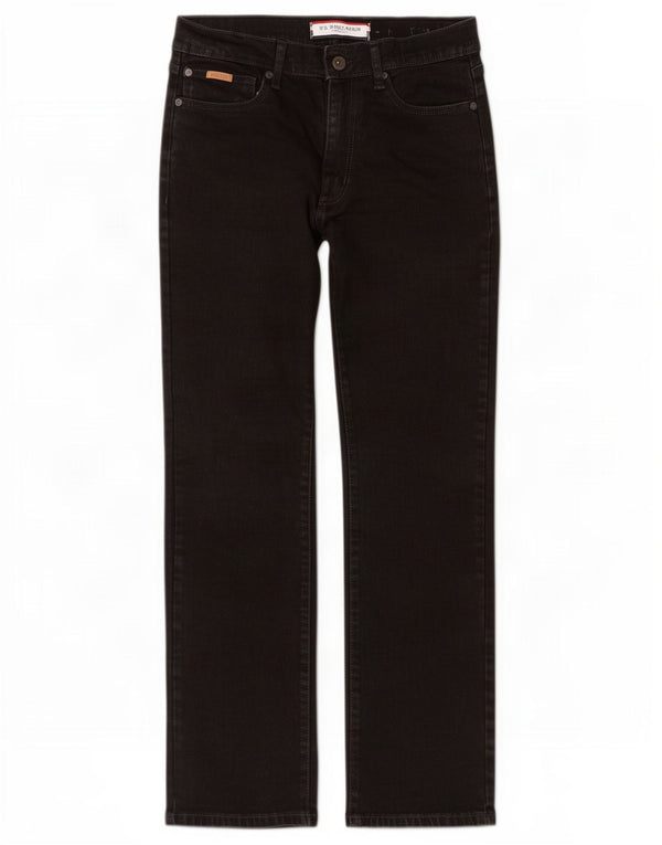 US Polo Assn. Masculino relaxado ajuste reto Jeans W33 L30 algodão preto