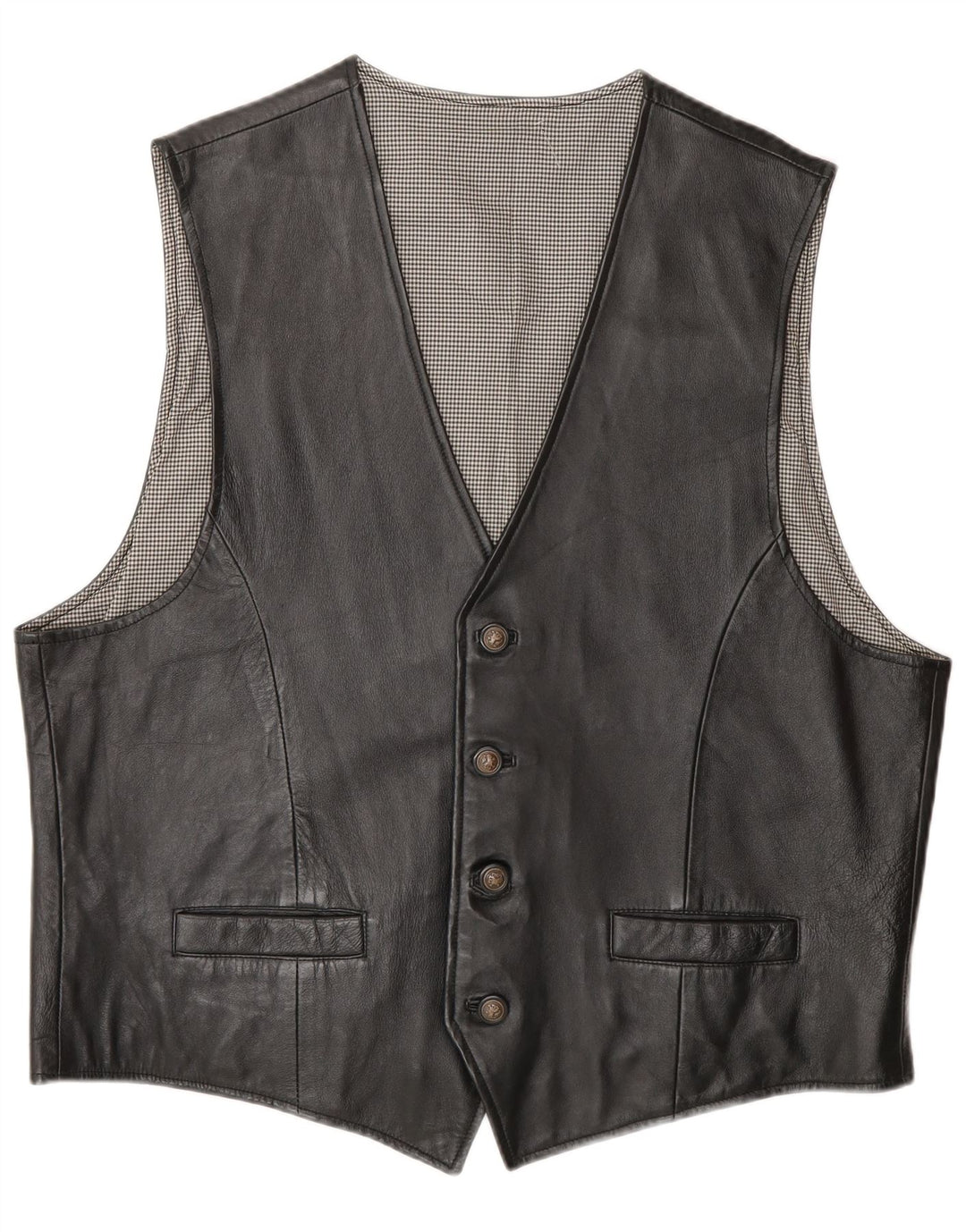 Colete de couro masculino Canadá XL couro preto