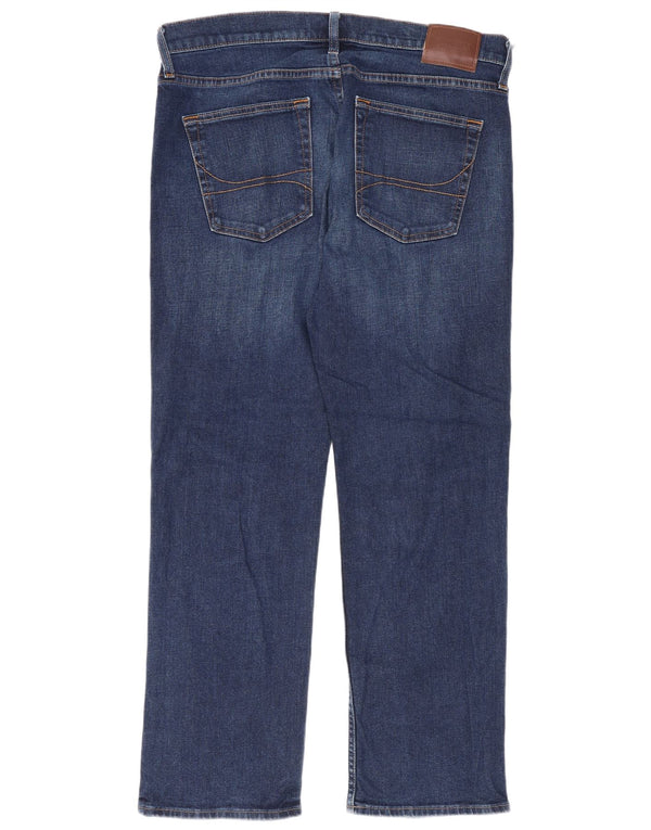 Hollister Masculino Flex Straight Jeans W34 L30 Azul