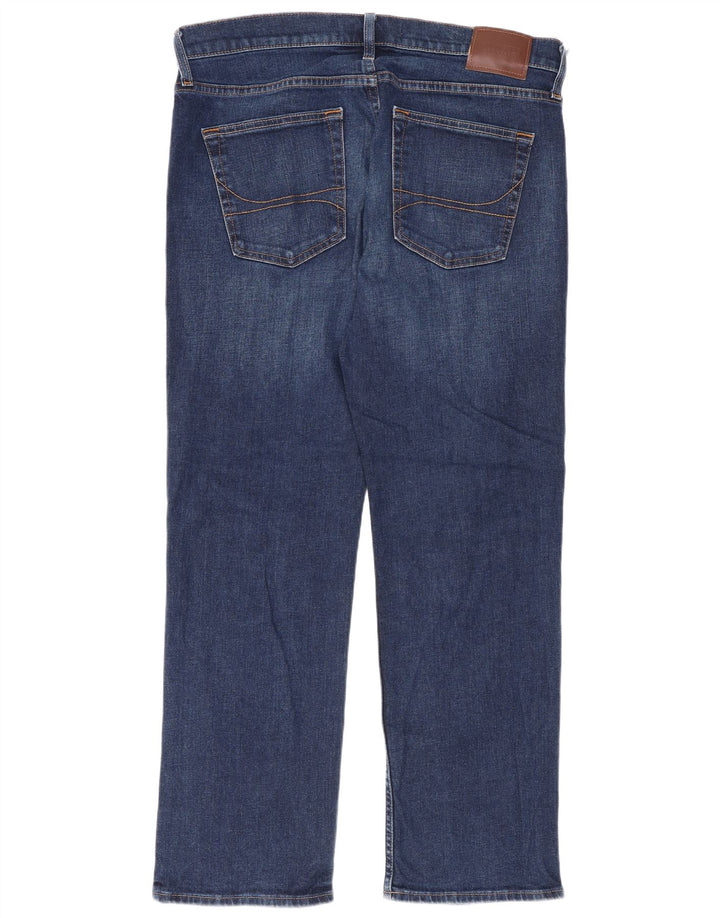 Hollister Masculino Flex Straight Jeans W34 L30 Azul