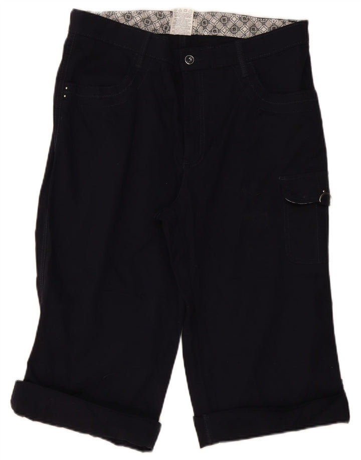 Bermuda cargo feminina LEE US 14 XL W34 azul marinho algodão