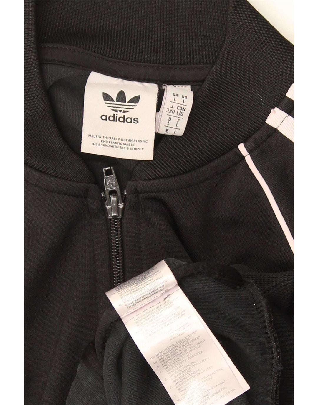 Adidas Mens Treino Top Jaqueta Grande Poliéster Preto