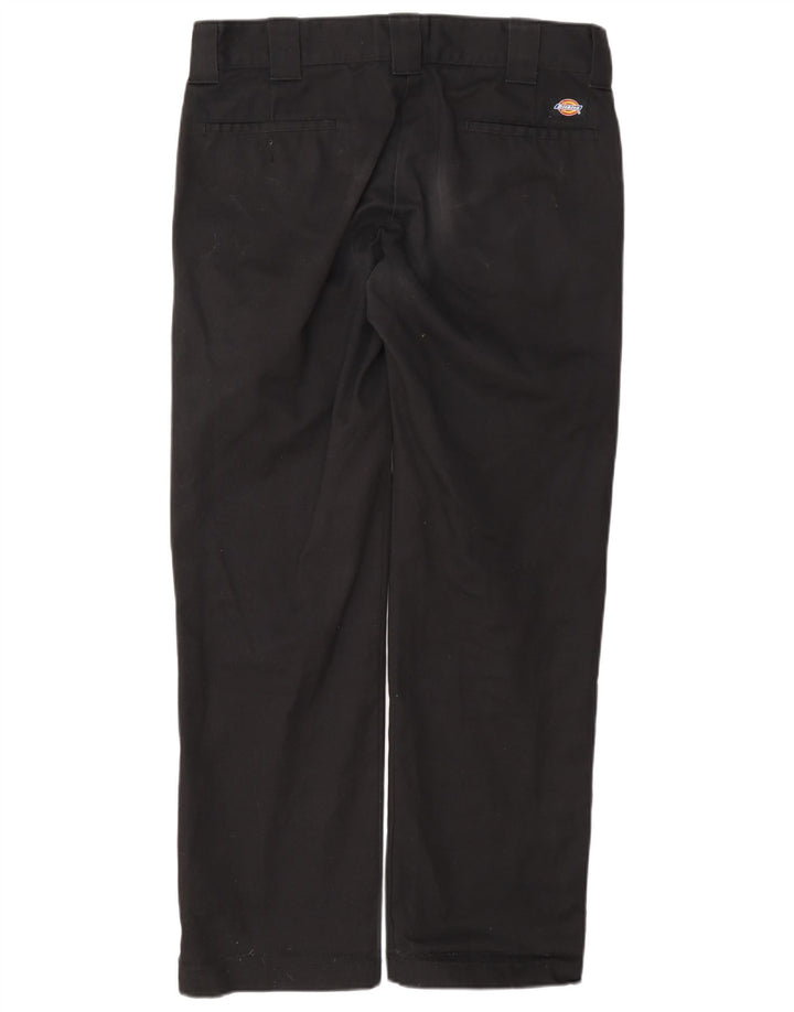 Calças Chino masculinas Dickies Slim Straight W32 L32 poliéster preto