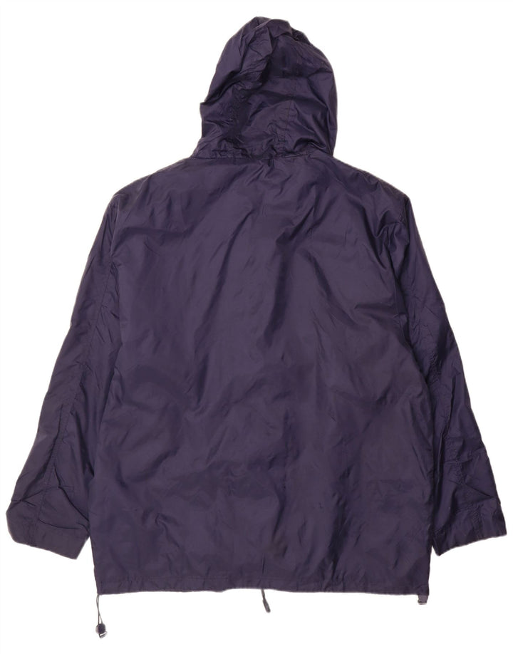 Casaco corta-vento masculino Fila com capuz grande azul marinho Colourblock Nylon