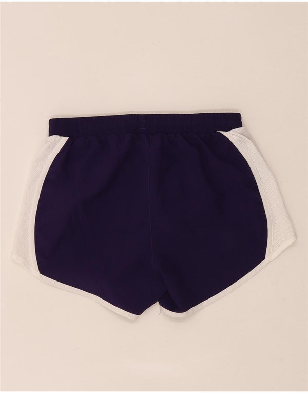 Shorts esportivo feminino Under Armour Heat Gear UK 6 XS roxo colorblock