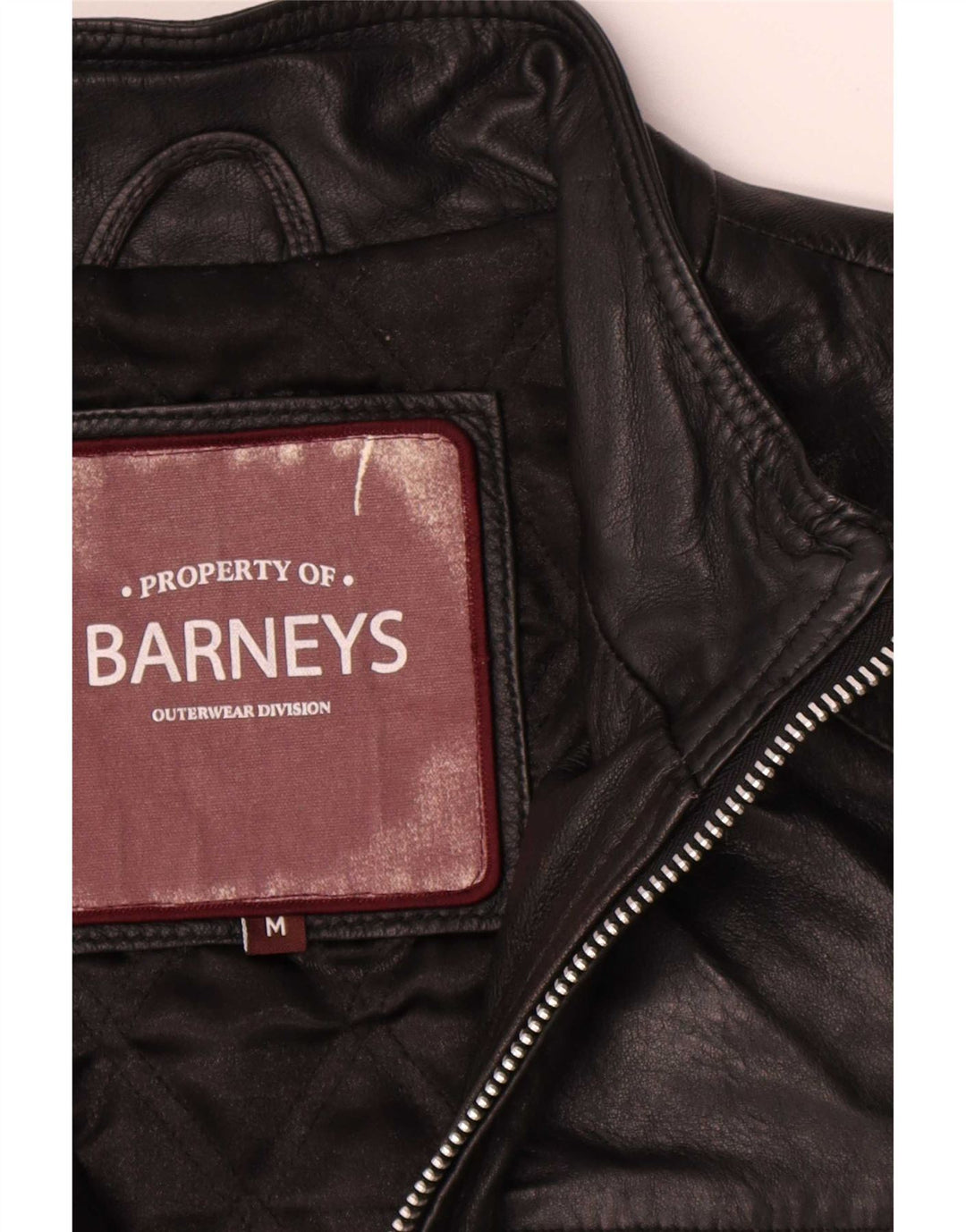 Jaqueta de couro masculina BARNEYS UK 38 média preta