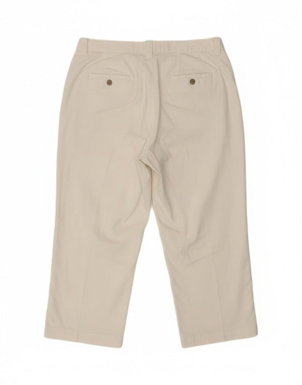 Bermuda feminina Lee de cintura alta com ajuste solto US 16 XL W34 algodão branco