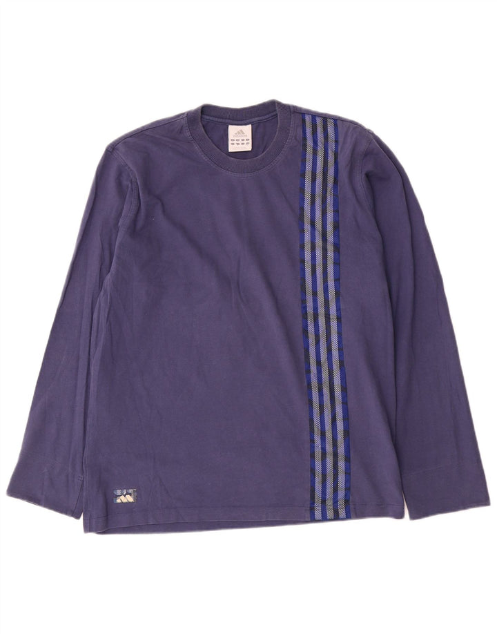 Adidas Mens Top Manga Longa Médio Algodão Azul Marinho