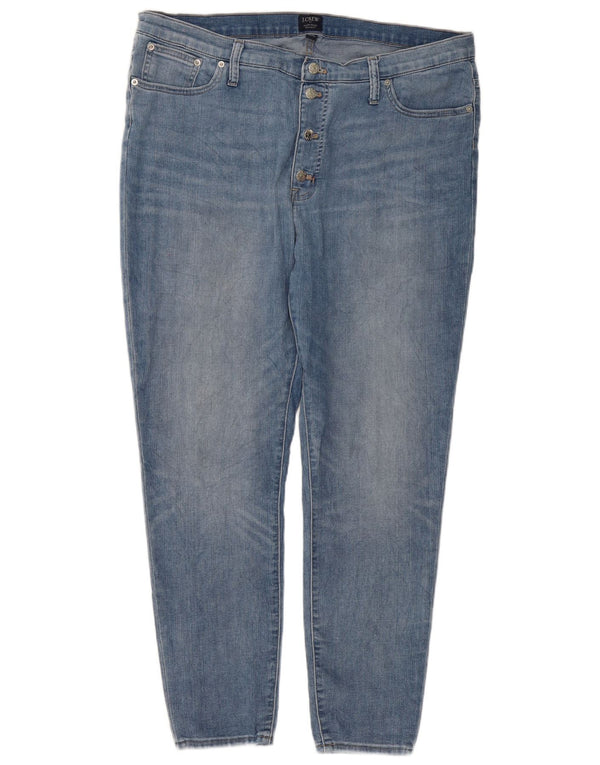 J. Crew Jeans skinny feminino de cintura alta W35 L28 algodão azul