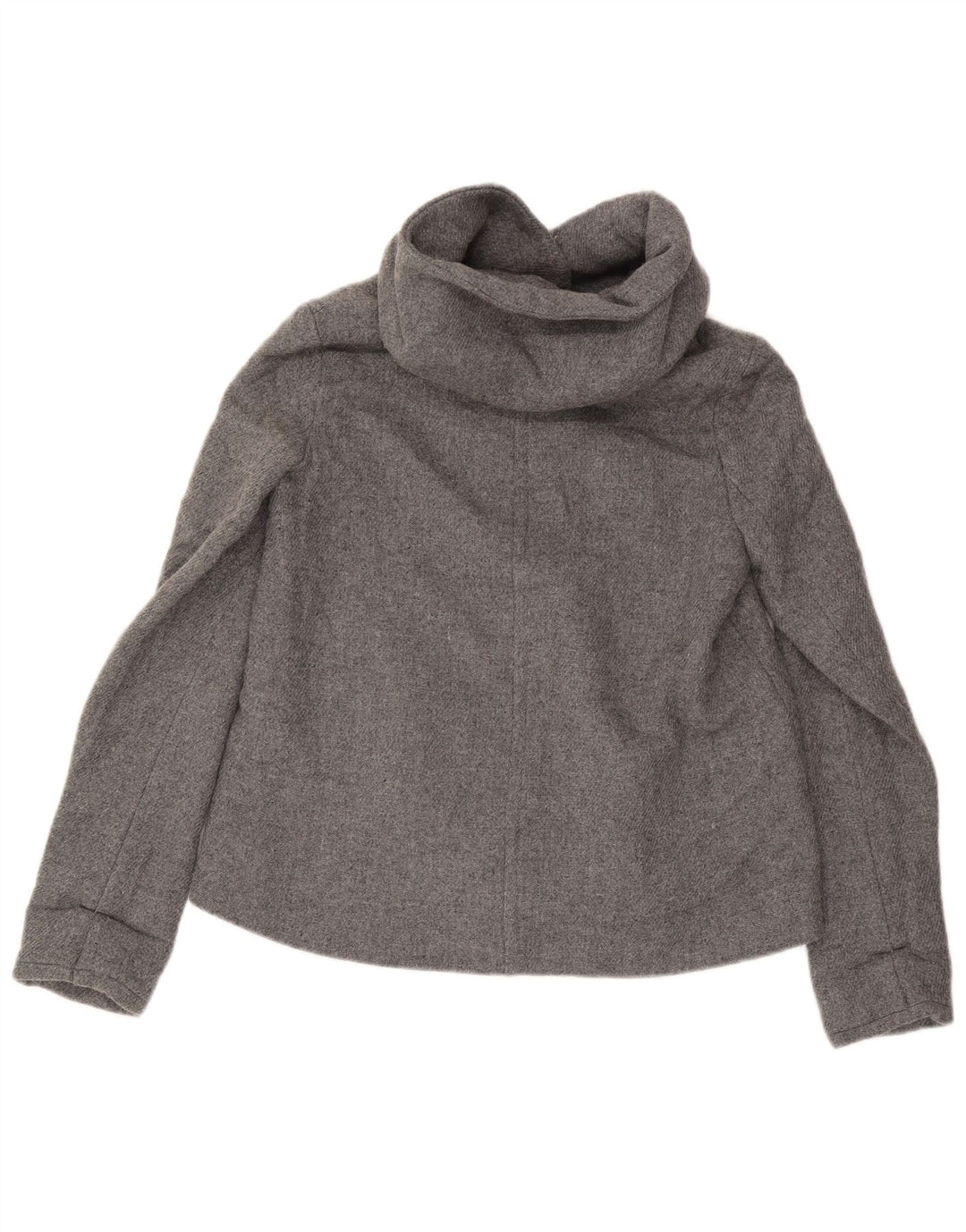 Jaqueta bomber com capuz feminina Zara Reino Unido 10 pequena lã cinza