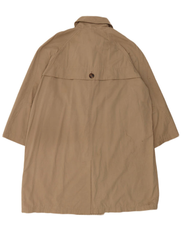 Zara Womens Oversized Trench Coat UK 10 Small Beige Polyester