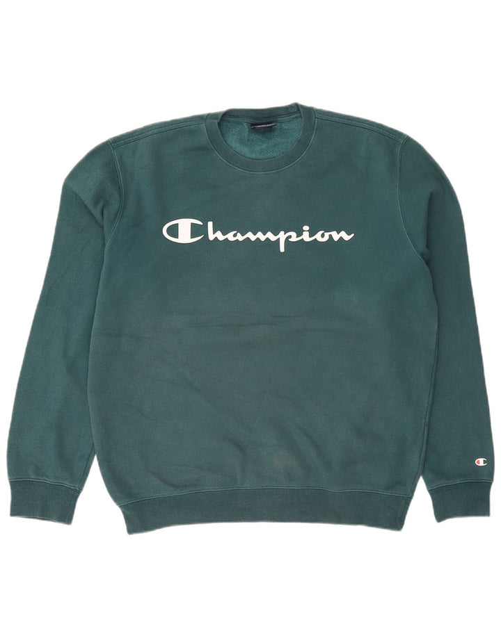 Champion moletom gráfico masculino jumper grande verde óxido