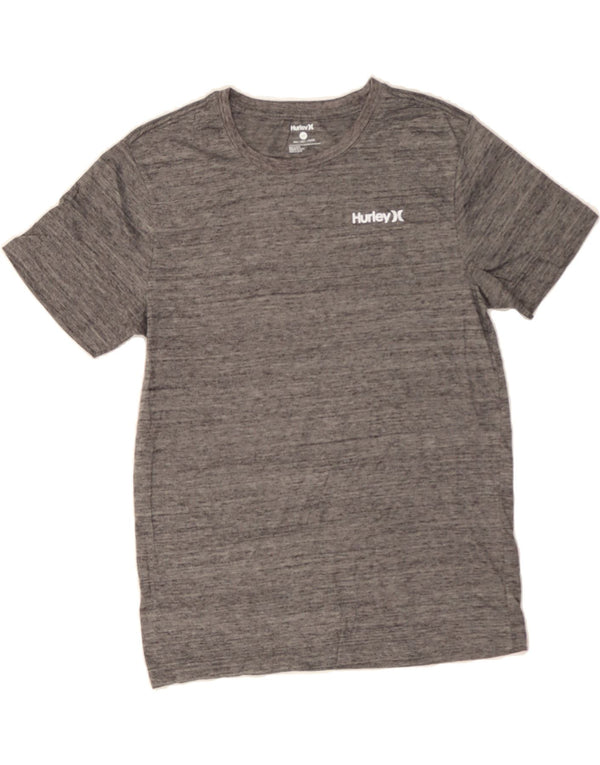 Camiseta feminina HURLEY UK 10 pequena cinza poliéster