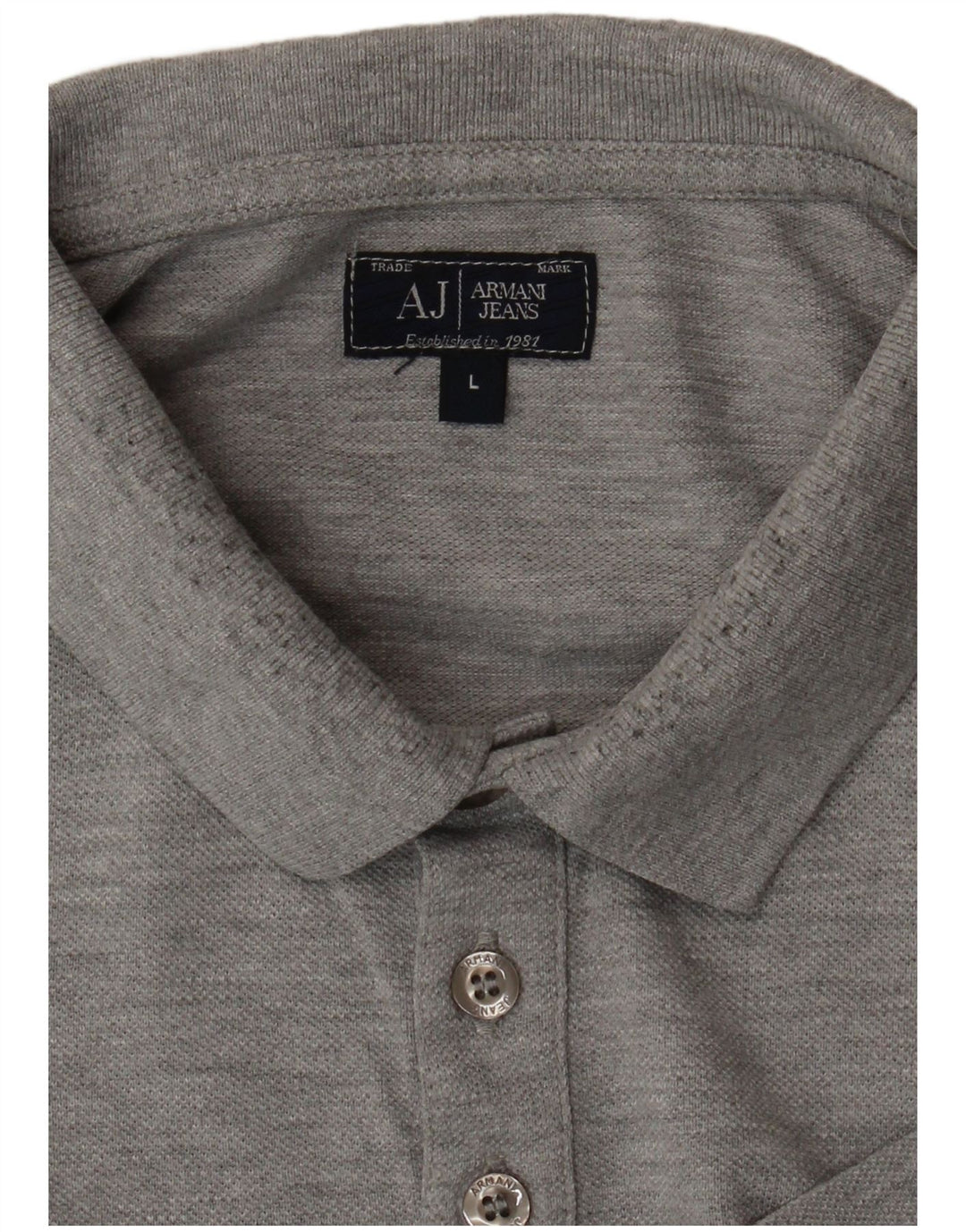 Camisa polo masculina ARMANI JEANS grande cinza