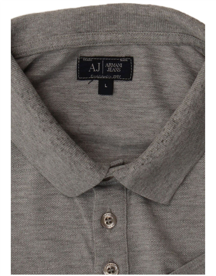 Camisa polo masculina ARMANI JEANS grande cinza