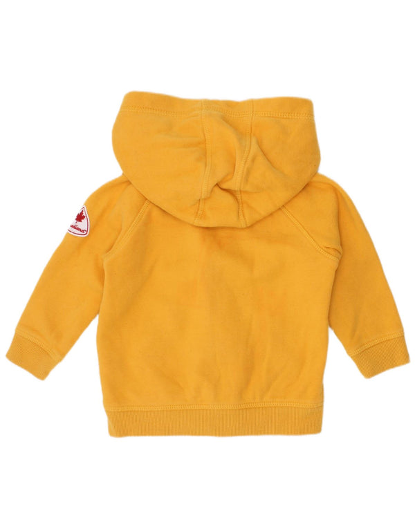 Suéter Canadiana Baby Boys com capuz e zíper gráfico 18-24 meses algodão amarelo