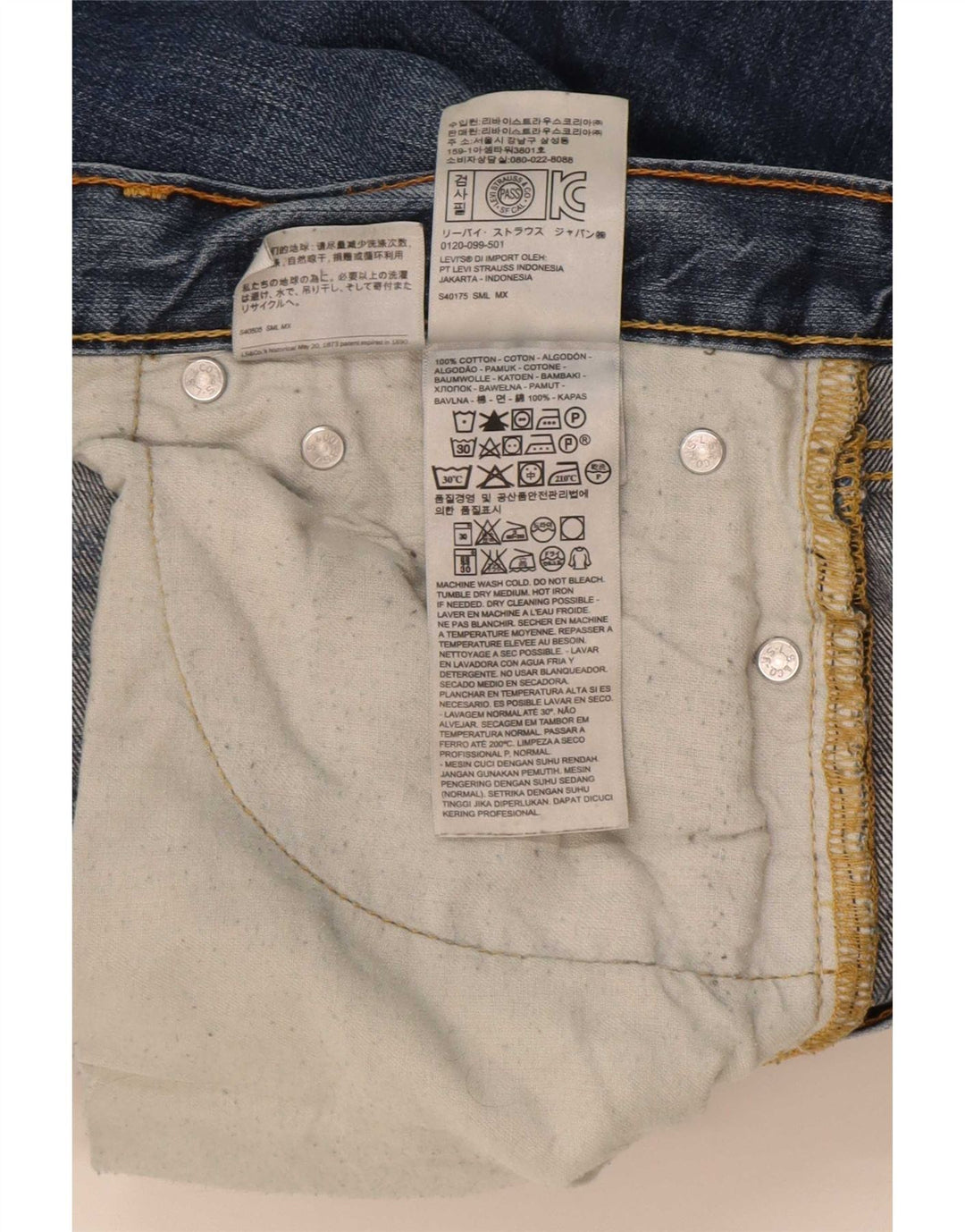 Levi's Masculino 514 Straight Jeans W32 L32 Azul Algodão