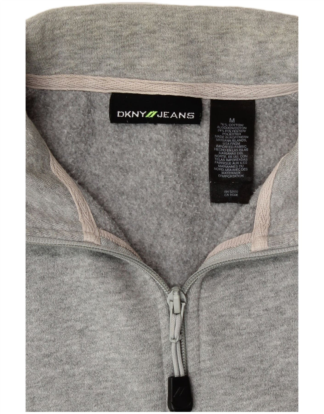 Jaqueta Dkny masculina com agasalho gráfico cinza médio algodão