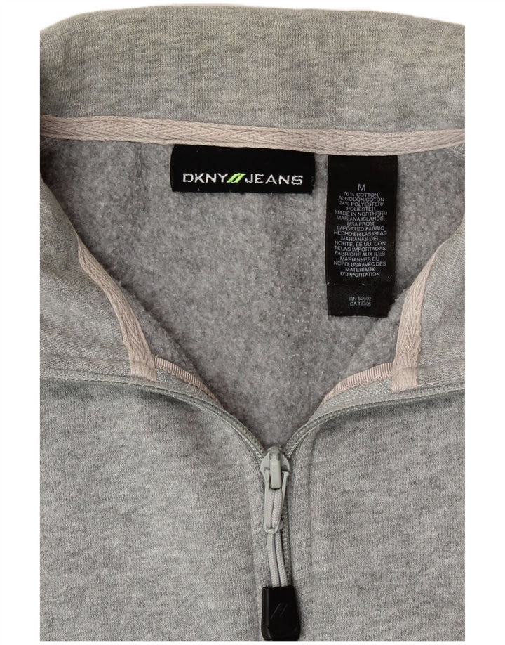 Jaqueta Dkny masculina com agasalho gráfico cinza médio algodão