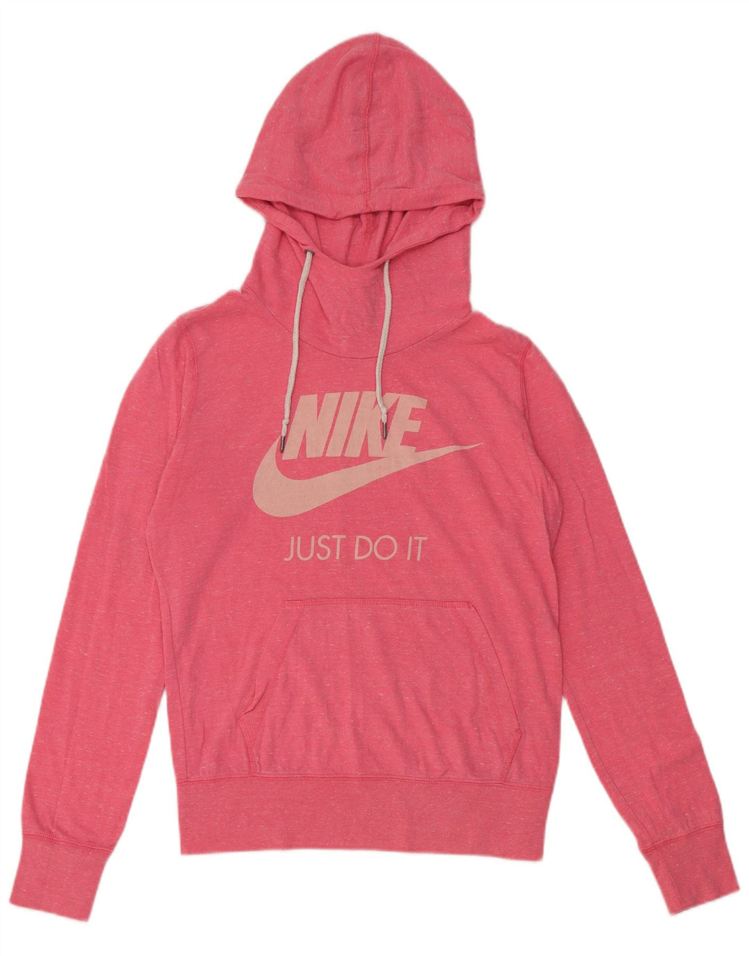 Jumper com capuz gráfico feminino Nike UK 12 algodão manchado rosa médio