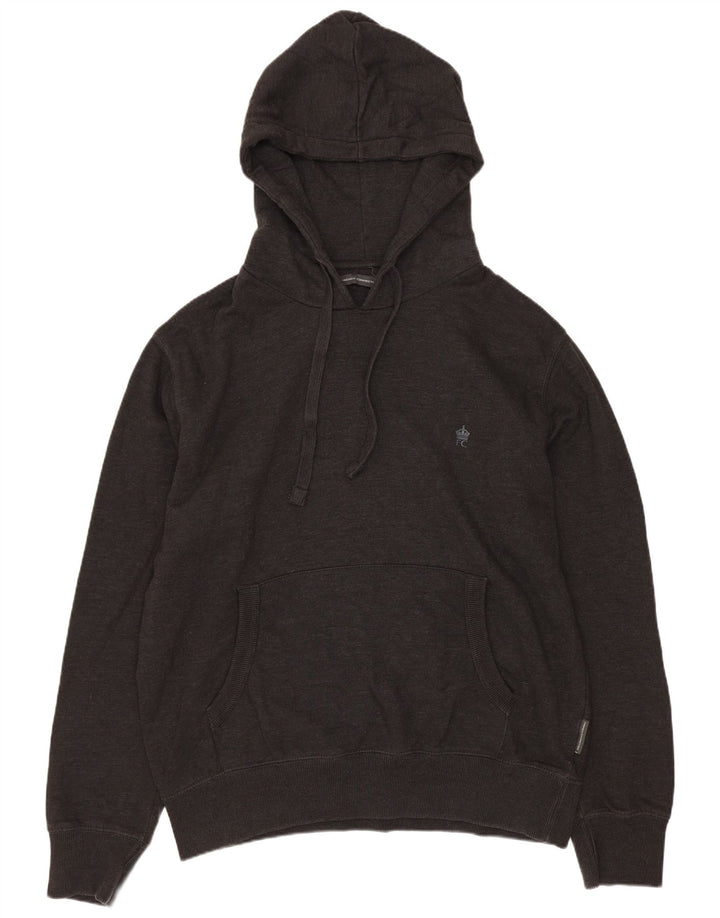 Suéter com capuz masculino French Connection grande algodão cinza