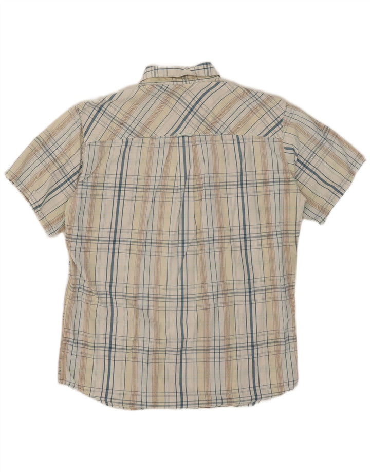 Camisa masculina de manga curta Marlboro Classics, algodão xadrez médio multicolorido