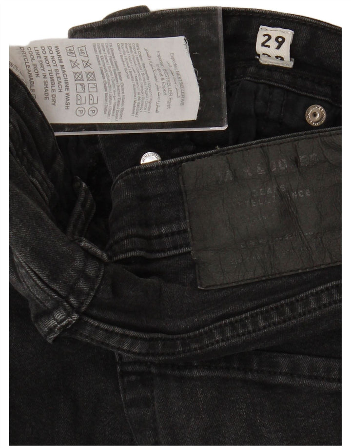 JACK & JONES Masculino Tim Slim Jeans W29 L30 Algodão Preto