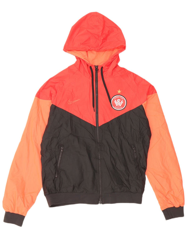 Jaqueta de chuva com capuz Nike Womens Wanderres FC UK 16 grande bloco colorido preto