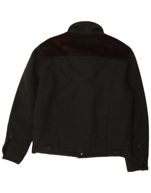 Jaqueta utilitária masculina Wrangler UK 40 grande poliéster colorblock verde